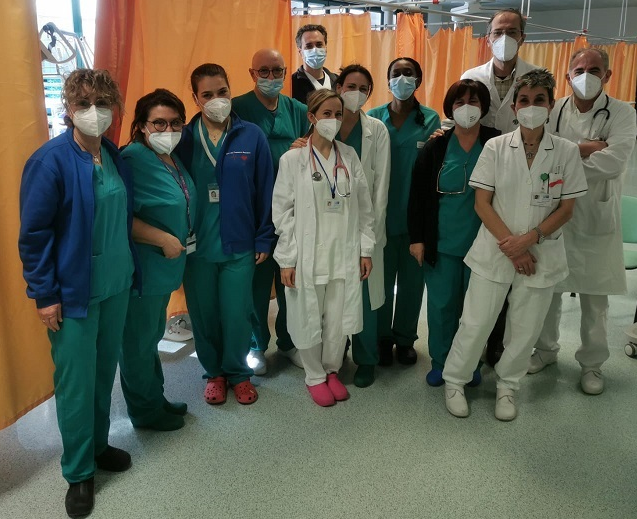 Nella foto il personale della cardiologia dell'ospedale di Empoli
