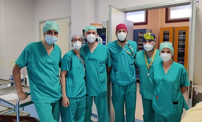 Alcuni medici e infermieri delle 3 equipe chirurgiche di sabato