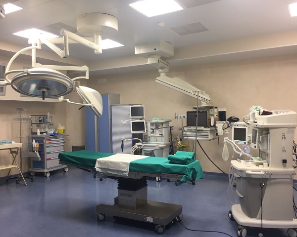 Nella foto un'immagine della sala chirurgica ginecologia dell'Ospedale di Pescia