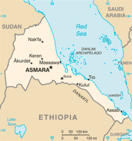 Eritrea CIA WFB Map
